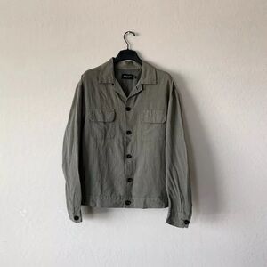 $300 Drifter Green Floral Print Summer Camp Collar Button Up Summer Shirt